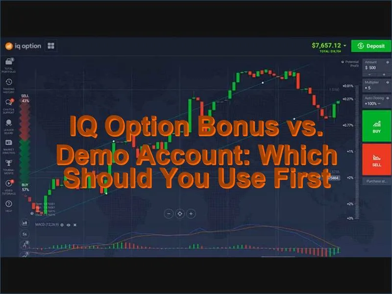 Comparison of IQ Option bonus account versus free demo account for new traders