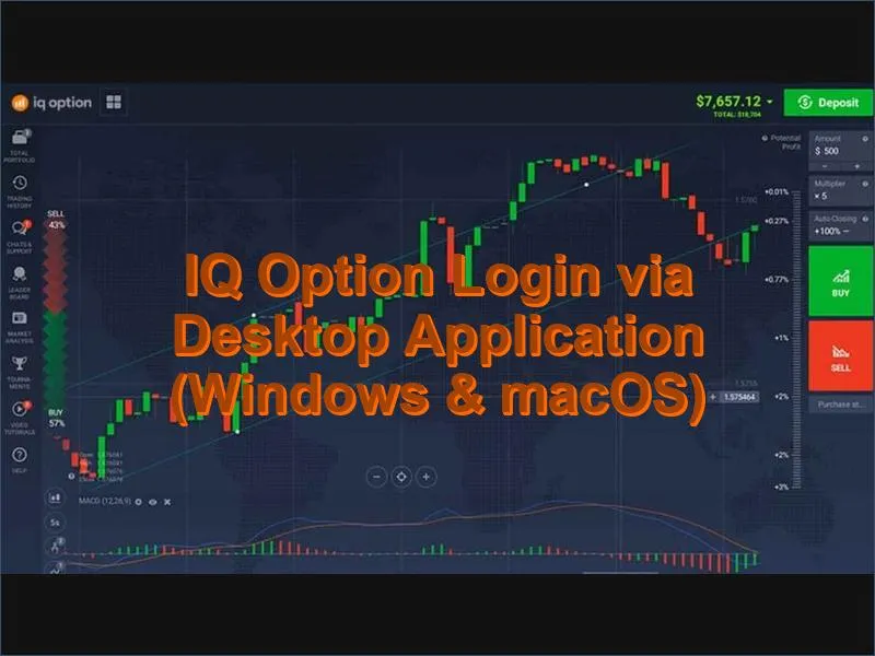 How to access IQ Option trading account through the desktop application
