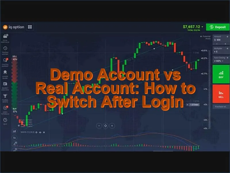 Switching between IQ Option Demo and Real account after signing in