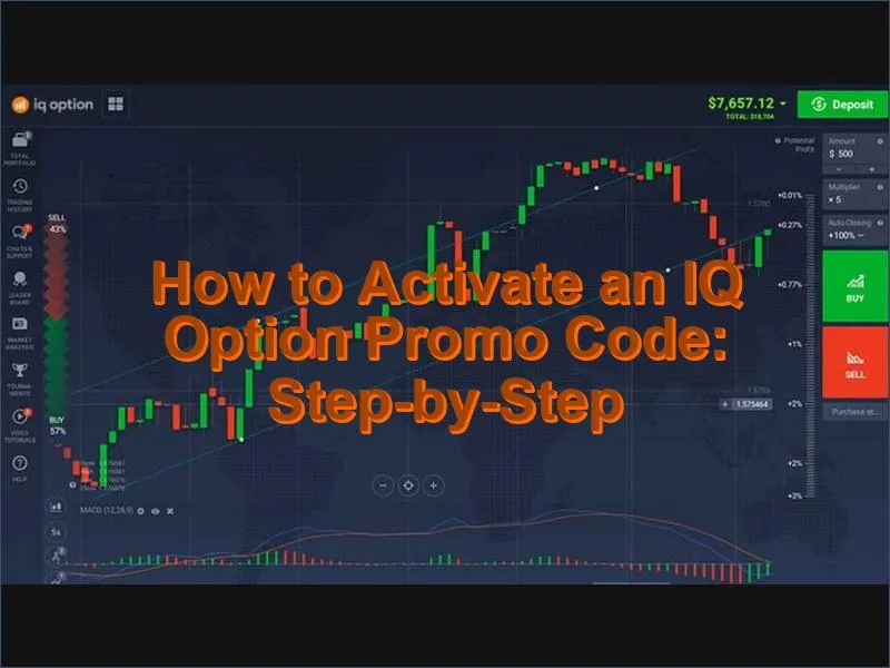 Step-by-step process for entering and activating a promo code in the IQ Option account